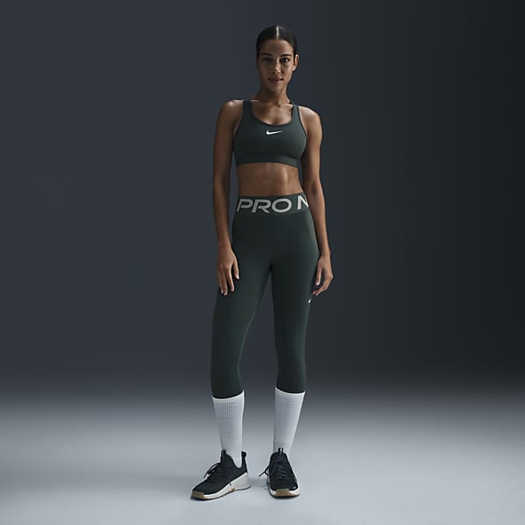 Green nike pro leggings store